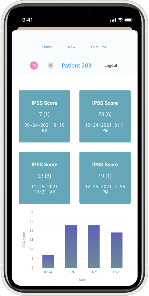 IPSS app on iPhone